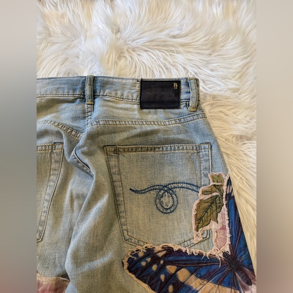 R13 Articulated Knee Cropped Denim Jeans 24 - Picture 9 of 9